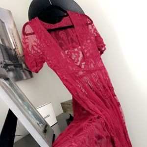 Red Lace Maxi